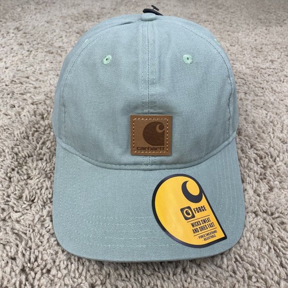 Carhartt Odessa Canvas Logo Hat/Cap Green Adjustable‎ Strapback NWT - Picture 1 of 8